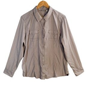 L.L.Bean Button Down Shirt Womens XL Gorpcore Hiking Technical Utility Outdoor